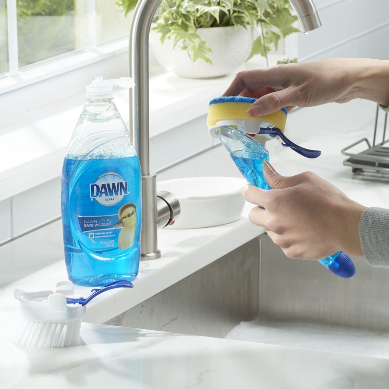 Dawn No-Drip Fillable Dishwand Non-Scratch, Clear