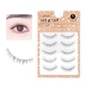 Lashidol False Eyelashes, Natural, Transparent Base, Handmade, DIY at Home,