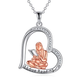 DAYLINLOVE Sports Chain 925 Sterling Silver Running / Basketball / Volleyball / Softball / Baseball Tennis / Golf / Reading Pendant Necklace Inspirational Jewellery Gifts for Women Girls Sports
