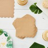 100 Pack Kraft Paper Brown Cocktail Napkins with Scalloped Edges