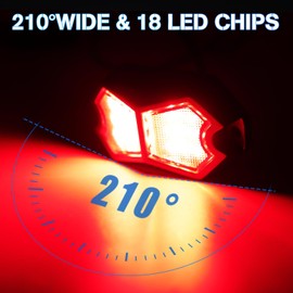 GZ5CG Led Rock Lights Red 4 Pods 18LEDs 210 Degree Wide Angle IP68 Waterproof Aluminum Housing Underglow Underbody Lights 12V 24V for Truck UTV ATV Camper (4 Pods, Red)
