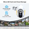 4MP Security Camera Outdoor Indoor, 2.4G 2K WiFi PTZ Outdoor