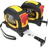 LEXIVON [2-Pack] 25Ft/7.5m DuaLock Tape Measure | 1-Inch Wide Blade