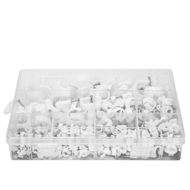 310Pcs Cable Clip High Quality Round White Wire Wall Holder Fastener Installation Accessories