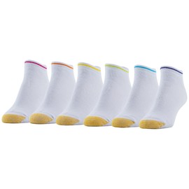 GOLDTOE Women's Liner Socks, 6-Pairs, Stripe Assorted, Shoe Size: 8-13
