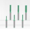 LEPEVNEY 6-teiliges gerades Fräser-Bit-Set, 8 mm Schaft, Doppelrillen, Holzbearbeitung, Fräser-Bits,