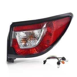 G-PLUS Tail Light w/Bulbs Compatible with Chevy Traverse 2013 2014 2015 2016 2017 Right Passenger Side Outer 84266020, 23301757, GM2805112 Clear Lens luces traseras, faros traseros
