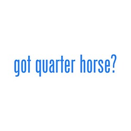 Got Quarter Horse ? Sticker - Decal - Die Cut - Blue 8.50" x 1.87"
