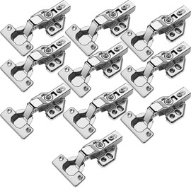 10PCS Cabinet Hinges 105° Adjustable Cabinet Door Hinges Soft Close Cabinet Hinge for Kitchen Door Hidden Door