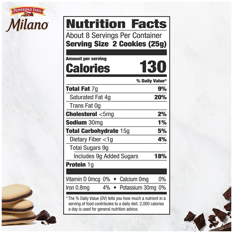 Pepperidge Farm Milano Cookies, Chocolate Orange, 7 Oz Bag