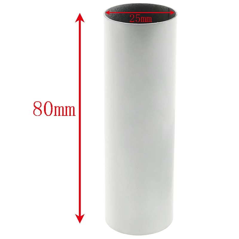 E-outstanding Candle Light Cover Sleeve 2PCS 25x80mm White Metal Lamp