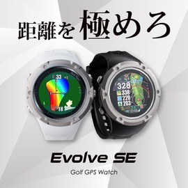 Shot Navi Evolve SE (Black) 1.2 inch Color LCD, Equipped with the Latest GPS Chip "M10", Made in Japan (ISO 9001 Certified Factory in Japan), GPS, Golf Navigator, Golf Rangefinder, Golf Watch,