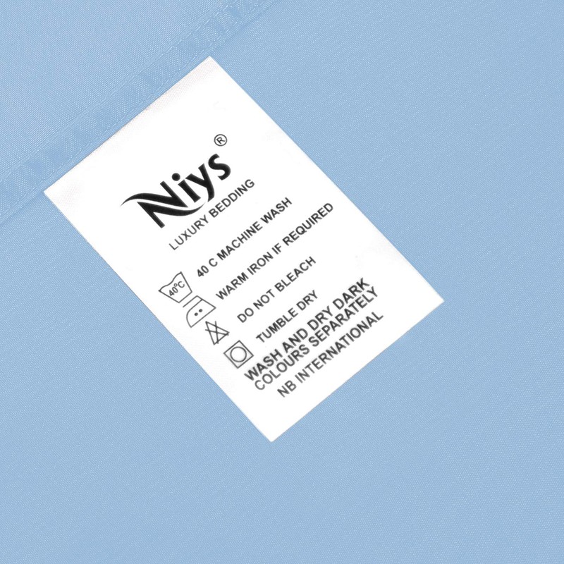 NIYS Luxury Bedding 100% Egyptian Cotton 10"/25CM Fitted Sheets (Sky