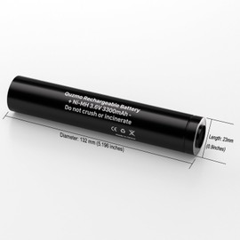 Quzmo 75175 Rechargeable Batteries, 3.6V 3300mAh Ni-MH Battery for Streamlight Stinger Parts XT, DS, LED HP, 75375 75300 75500 75810 76000 76300 PolyStinger, Pelican M9 Flashlight 1-Pack