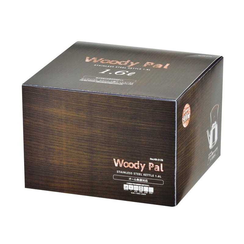 Pearl Metal Woody Pal Stainless Steel Kettle, IH Compatible