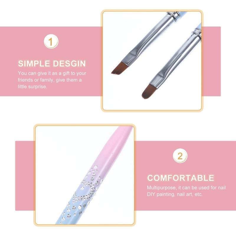 VICASKY 2pcs Nail Art Pen Set Manicure Gel Liner Kit