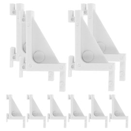 CLISPEED 10pcs Refrigerator Shelf Clips: Freezer Clamp Cooler Shelf Clip Plastic Freezer Shelf Clip Freezer Shelf Support Bracket for Kitchen Refrigerator Fridge Shelf, 4.5X2.5CM