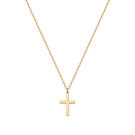 Yimofy Dainty Cross Necklace for Women 18K Gold Plated Cross Pendant Necklaces Minimalist Faith Choker Chain Necklace Jewelry Gifts for Women Girls