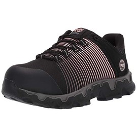 Timberland PRO Women's Powertrain Sport Alloy Toe SD+ Industrial Boot, Black, Rose Gold, 6.5