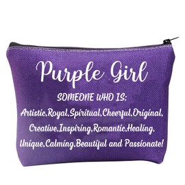 Purple Gift Purple Lovers Gift Purple Zipper Pouch Makeup Bag for Women Purple Scientist Travel Toiletry Bag Purplist Gift (U.Purple Girl)