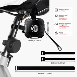 RoserRose Bicycle Tow Rope Children, 2.5 Metres Bicycle Pull Rope Children with Sturdy Carabiner, Bicycle Rope for Towing, Child Tensile Load up to 100 kg, Universal for All Bicycle Types