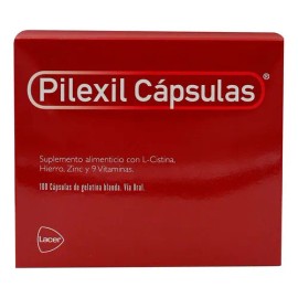 Complemento Alimenticio Cápsulas De Gelatina Blanda Para El Cabello Y Uñas 100 Unidades Pilexil