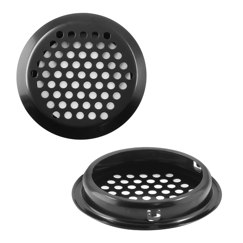 Uenhoy 20 Pcs Black Air Vents 2.1" (53mm) Circular Soffit