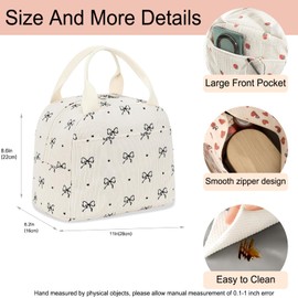 Lunch Bags for Women Insulated Cooler Lunch Bag Adults Kids Packed Lunch Box Tote Bag Cute Girls Ladies Lunch Bags for Work School Picnic Travel Beach Gifts for Women Her Wife Preppy Stuff