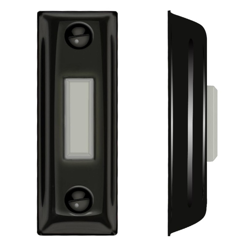 WESUA Metal Doorbell Button With LED lighted Push Switch (black)