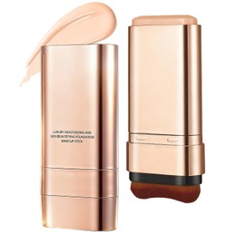 2PCS Flawless & Long-Lasting Dual-Ended Foundation Stick, 3-In-1 Contouring Foundation, Full Coverage Cream, Lightweight, Brightens, Long-Lasting for All Skin Types (#02 Natural Color)