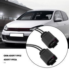VGOL 2Pcs 2Pin Horn Connector Wire 20cm, 16Awg, 4D0971992, Compatible with VW, Compatible with Jetta