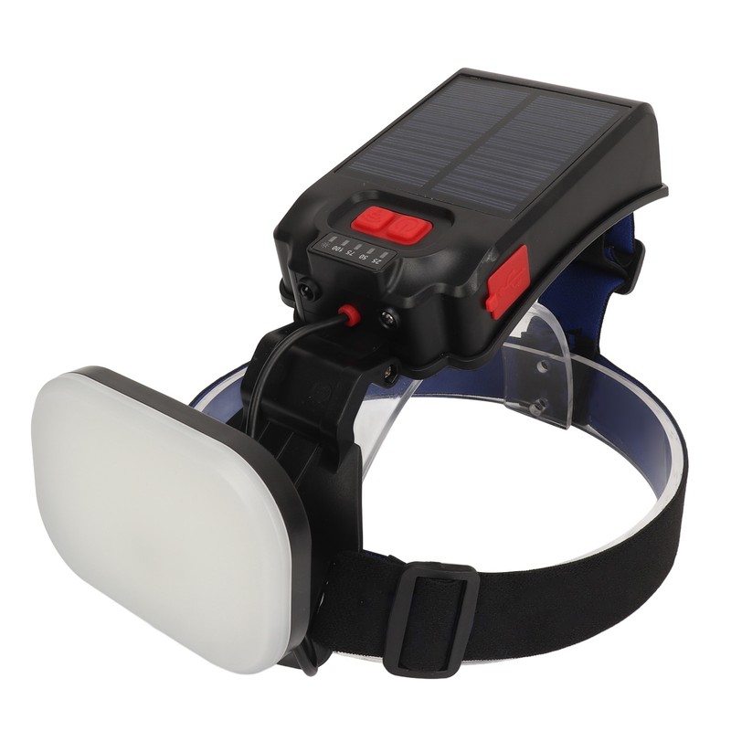 Fishing Headlamp IPX4 Waterproof USB Solar Powered 1200LM Ultra Bright