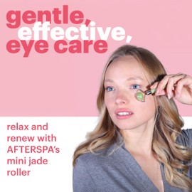 Mini Jade Eye Roller by Afterspa, Preppy Skincare, Gua Sha Facial Tools, Spa Self Care Gifts for Women, Facial Skin Care Products, Vegan and Cruelty Free