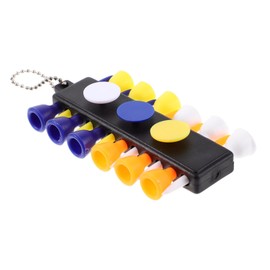SUPVOX 2pcs 12 Golf Tees Markers Divot Tool Pencil Keychain Holder Easy to Carry Random Color