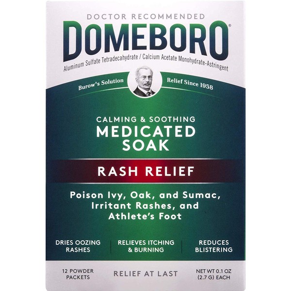 Domeboro Astringent Solution Powder Packets - 12 packets, Pack of 6