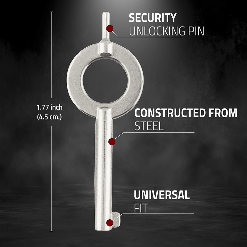 Vulcanforce Solid Steel Universal Handcuff Keys 2-Pack – Professional Law