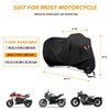 Motorcycle Cover Waterproof Outdoor,86.6"x41"x50", Durable Polyester Cloth,All-Weather Protection Moped Bike