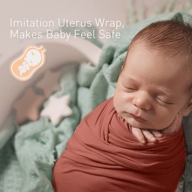 Knirose Swaddling Cloth Baby Muslin Baby Blanket Swaddle 120 x 120 cm Swaddling Blanket Muslin Cloths, Bamboo Cotton Baby Swaddling Cloths Blanket for Newborns Boys and Girls (Brick Red)