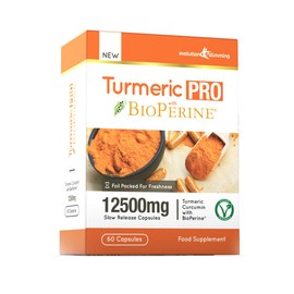 Turmeric Pro with BioPerine® 12,500mg 95% Curcuminoids, Suitable for Vegetarians, 60 Capsules - Advanced Tumeric Capsules