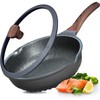 Vinchef Nonstick Deep Frying Pan Skillet with Lid, 11in/5Qt Saute