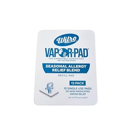 Wilro Seasonal Allergy Relief Vapor Pad for Use in Waterless Vaporizers and Humidifiers, 12 Vapor Pads