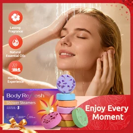 Shower Steamers Aromatherapy - 8 Pack Shower Bombs with Essential Oils, Valentines Day Gifts for Her Women, Birthday Gifts for Women Self Care Relaxation Home SPA Stress Relief Galentines Gift Set