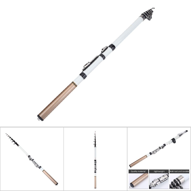 Portable Telescopic Fishing Rod Travel Spinning Fishing Pole Carbon Fiber