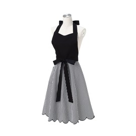 Francfranc Scalloped Full Apron, New Life, Gift, Black