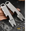 Hamans Mini EDC Pry Bar Titanium Bottle Opener Keychain Screwdriver
