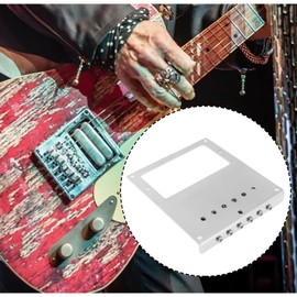 Briny River Guitar Bridge 101 * 89mm Compatible with Telecaster Guitar Silver Chrome