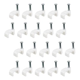 Bolsa 20 Pzs Grapa Plana Cable Aksi 8 Mm Blanco                                                                                                       