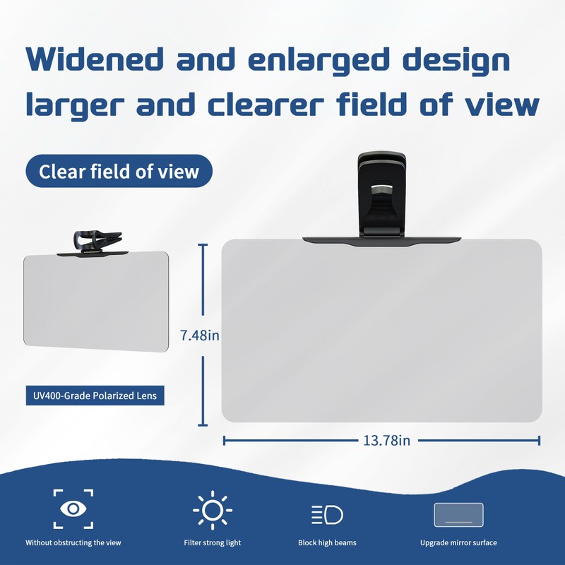 GlideSpark Polarized Sun Visor Extender for Car Visor Extender Sun