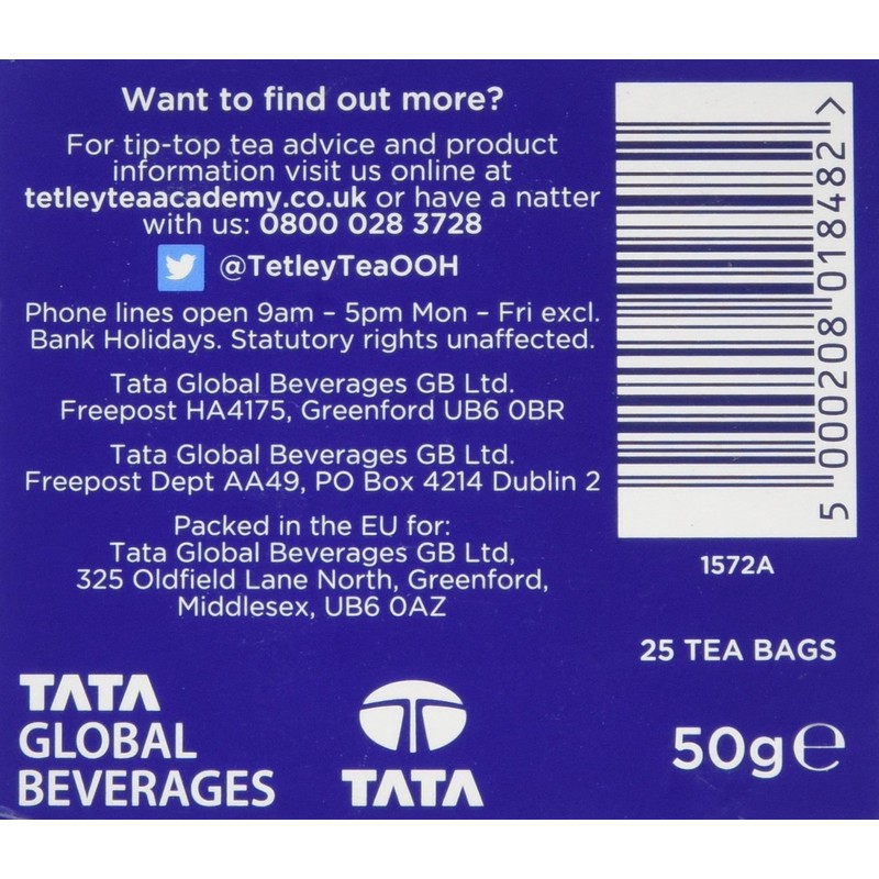 Tetley English Breakfast Tea Bags Drawstring in Envelope - Pack
