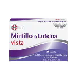 Matt, Mirtillo Luteina, Integratore Alimentare a Base di Mirtillo Nero e Luteina, Ideale per la Vista, Supporta il Microcircolo Oculare, 24 Capsule in Blister